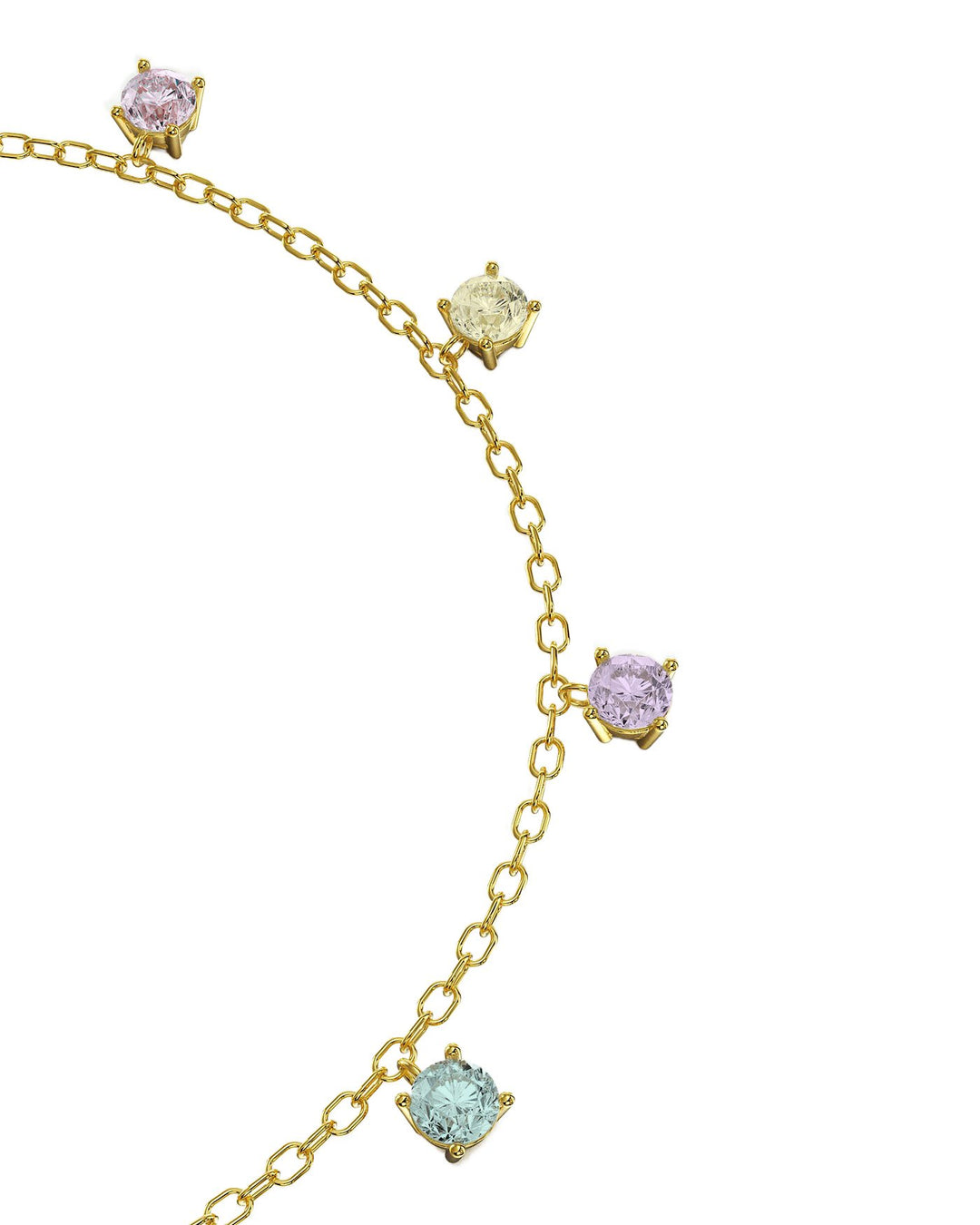 dettaglio del bracciale zirconia pastello placcato oro