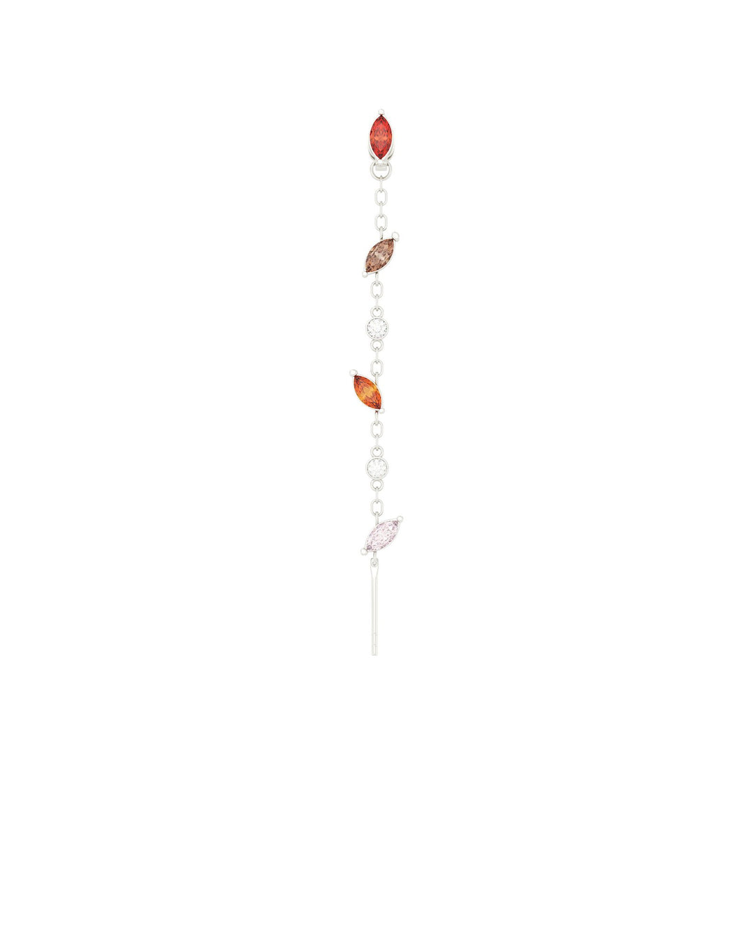 orecchino pendente charmi con pietre colorate autunnali in argento