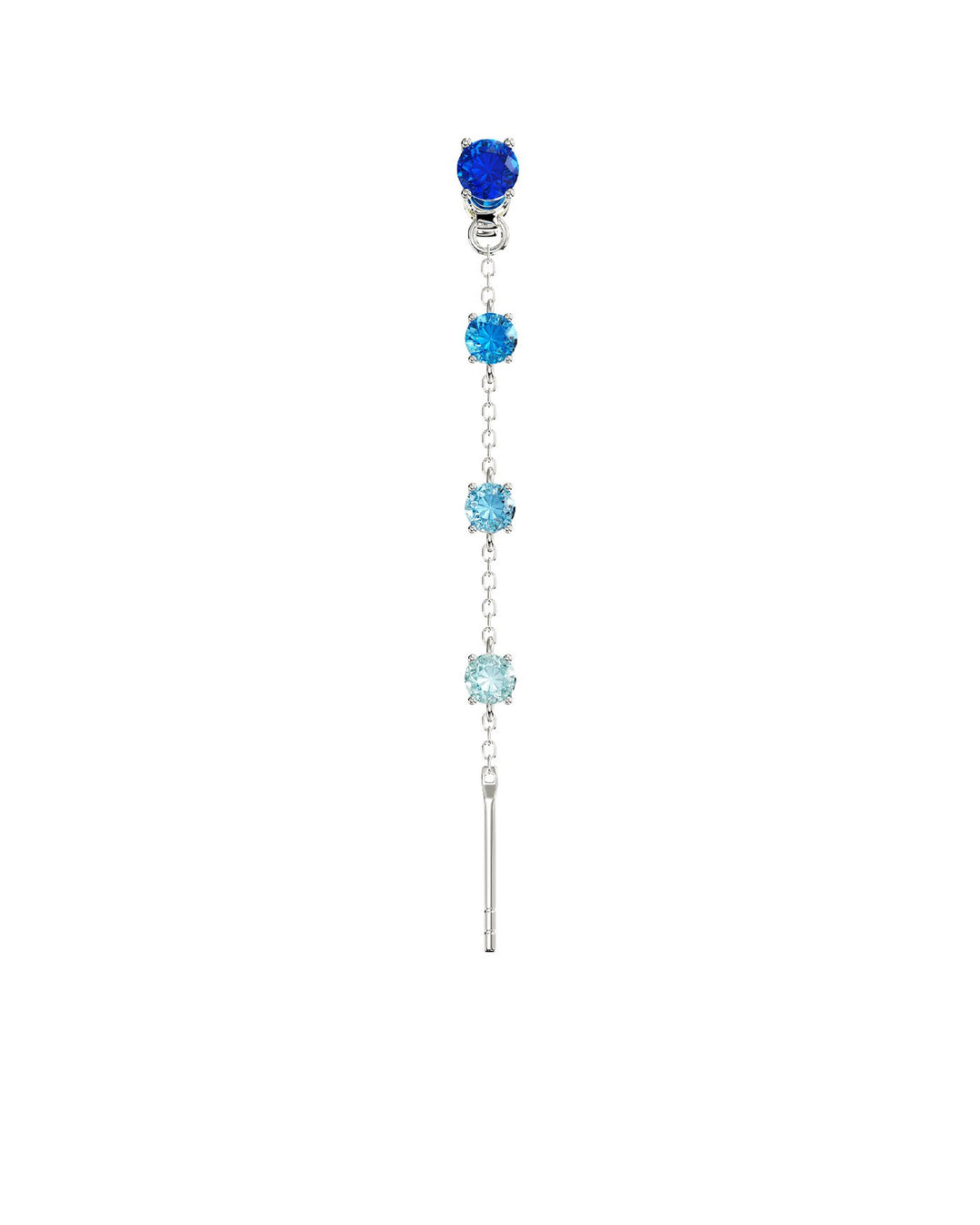 orecchino pendente charmi blu in argento con farfallina intercambiabile