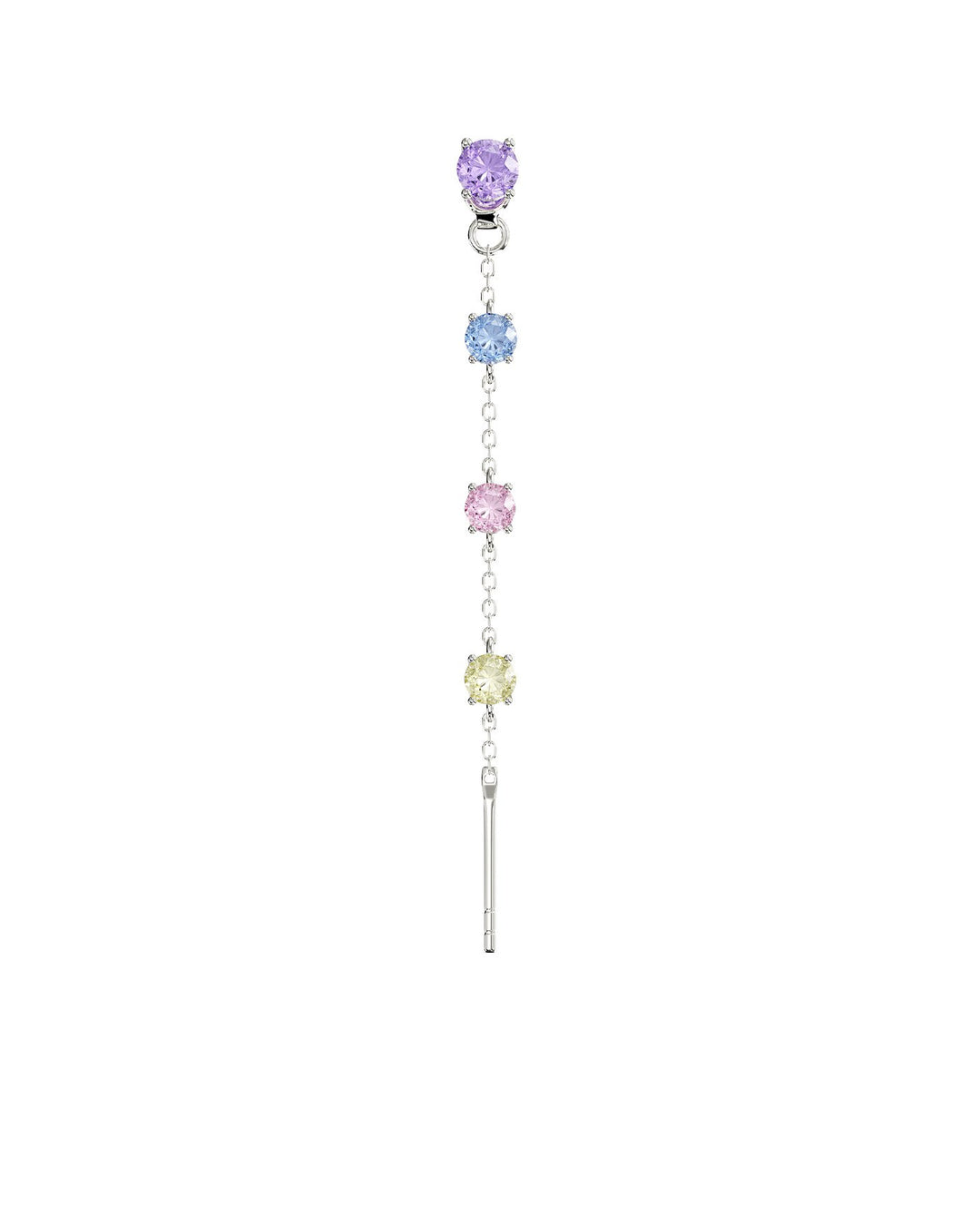 orecchino pendente charmi nei colori pastello in argento con farfallina intercambiabile