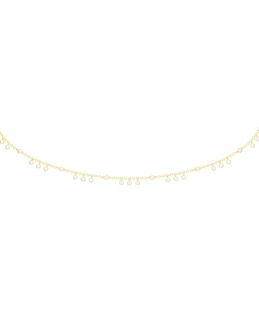 dettaglio del choker brilliance placcato oro con pendenti