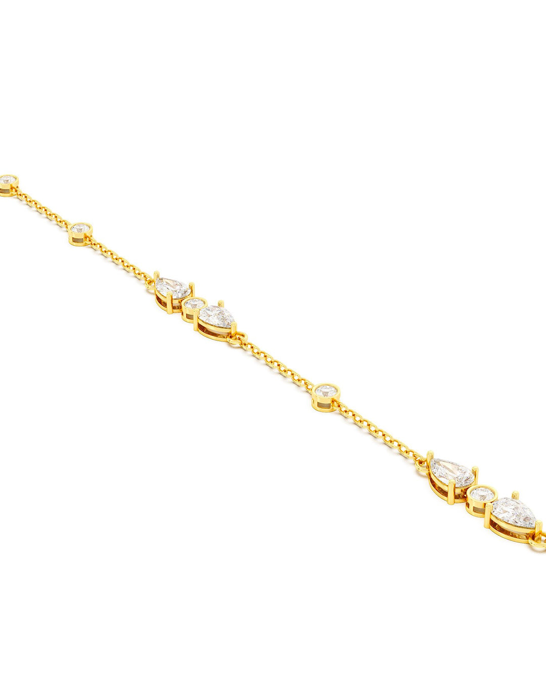 choker oro con pietre bianche vista laterale