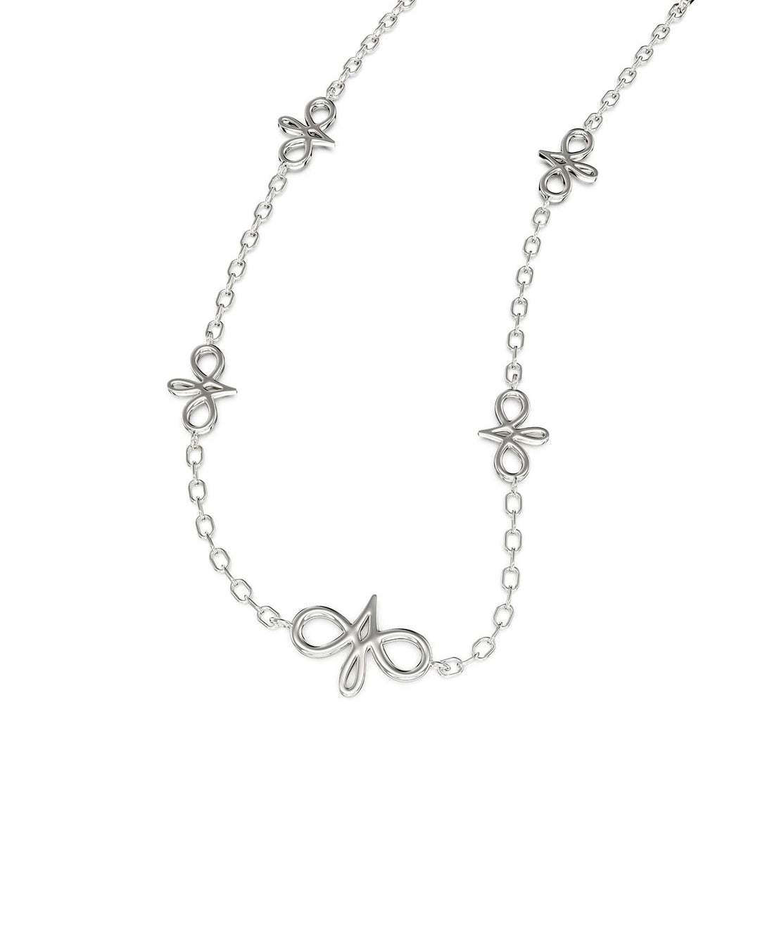choker loghi argento laterale