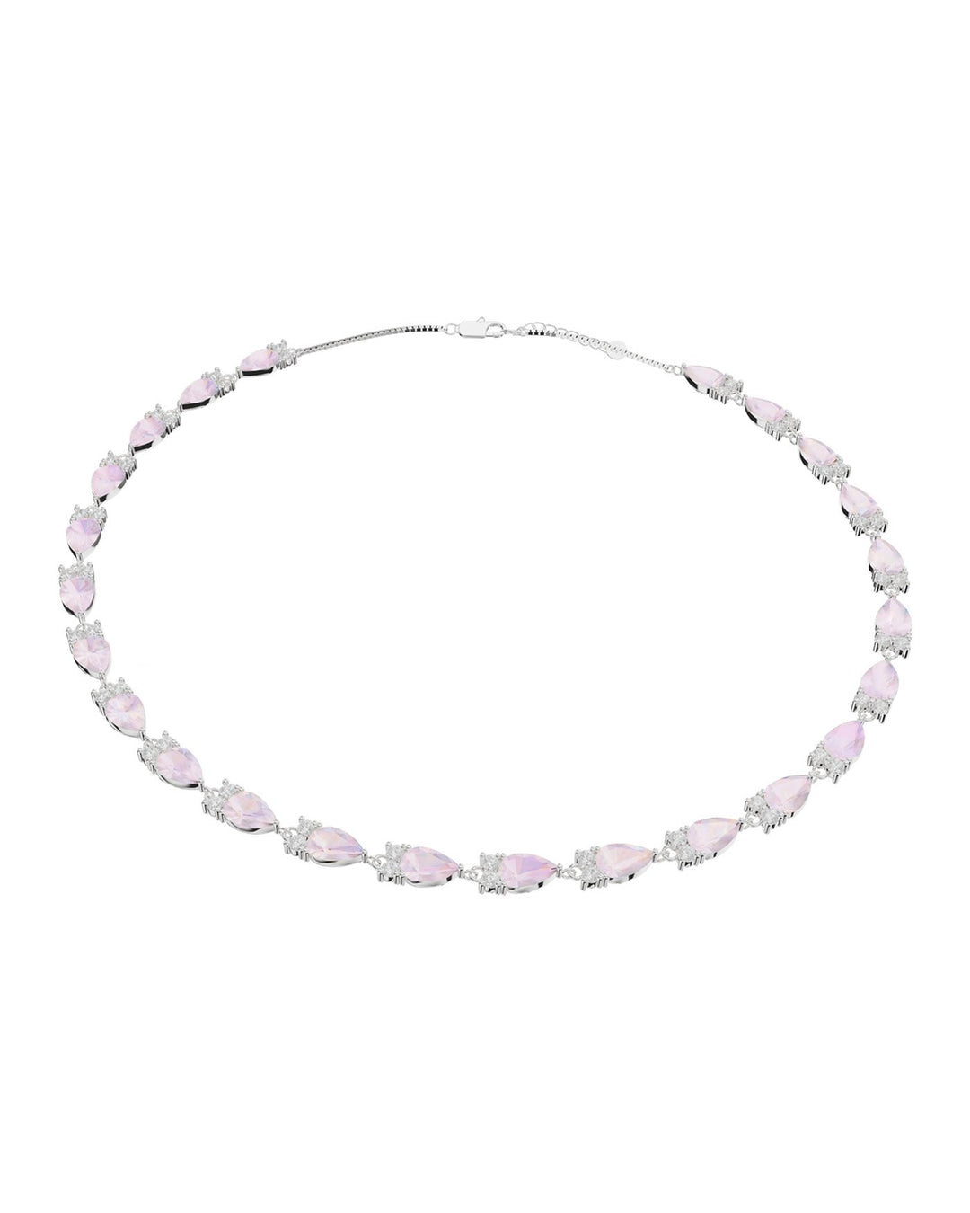 choker con pietre cipria argento