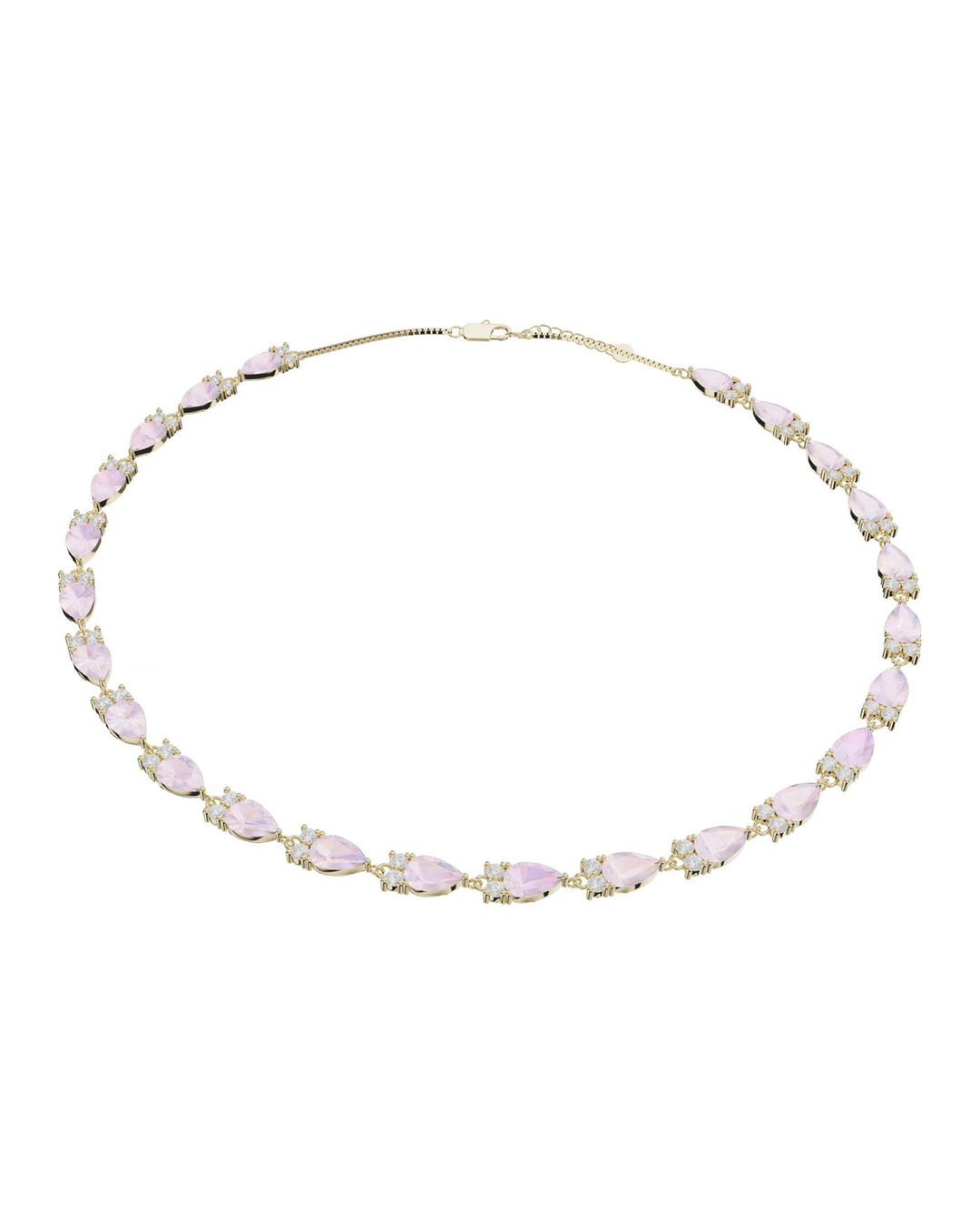choker con pietre cipria oro