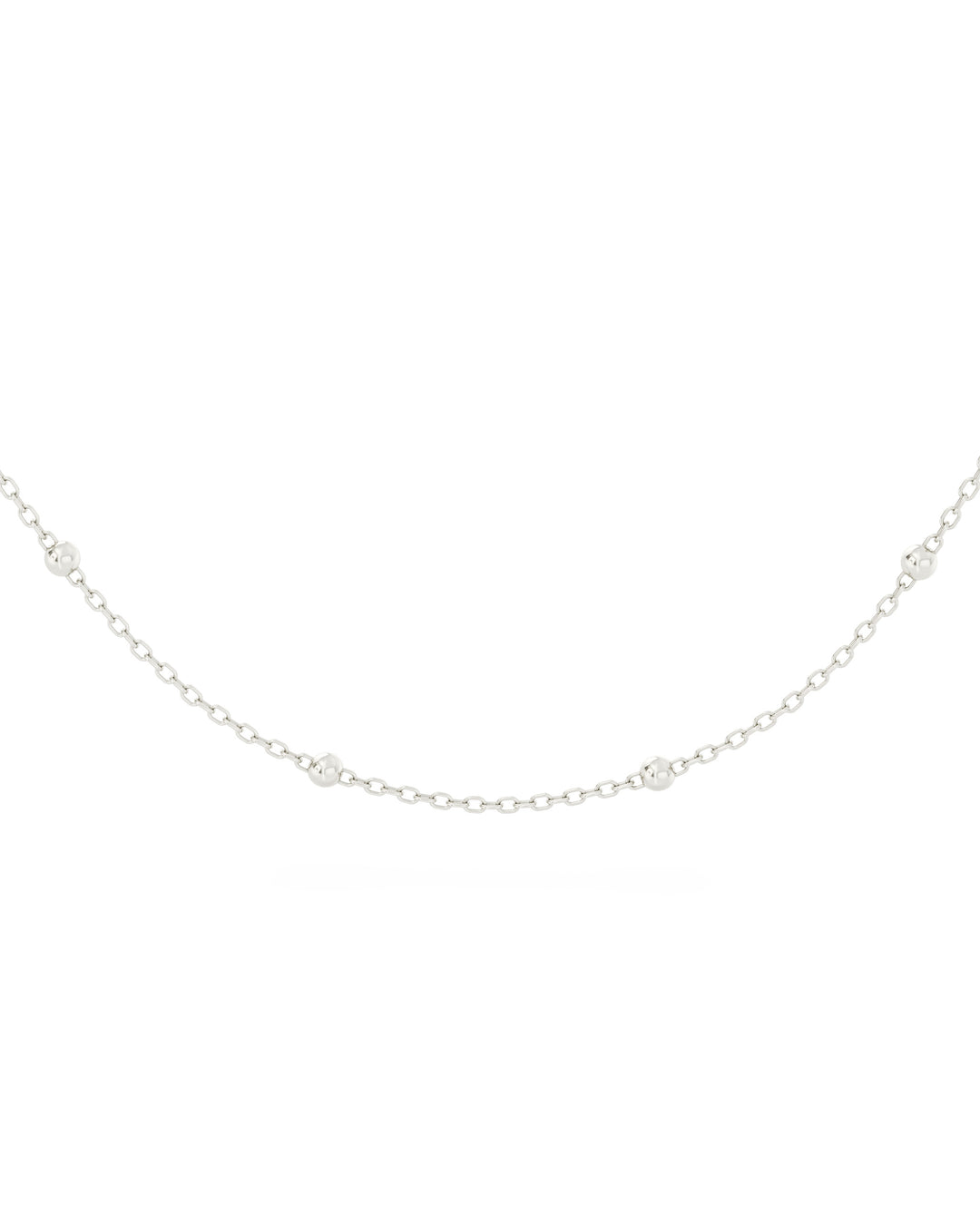 collana choker argento con sfere