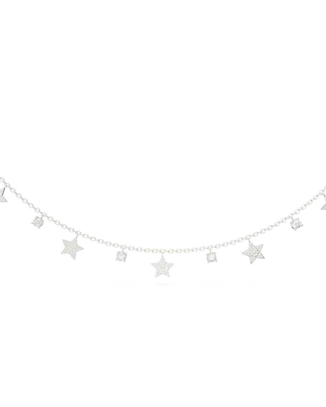 dettaglio del choker stella pavé argento