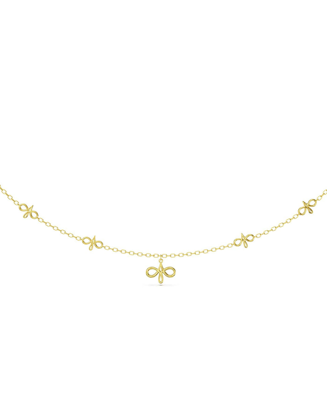 dettaglio della collana amabile placcata oro