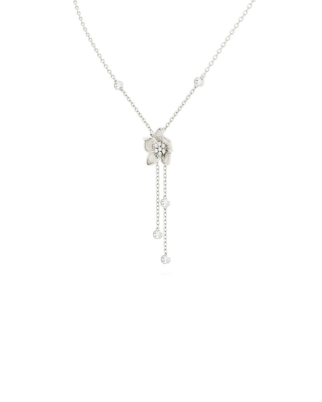 collana amaryllis argento di lato