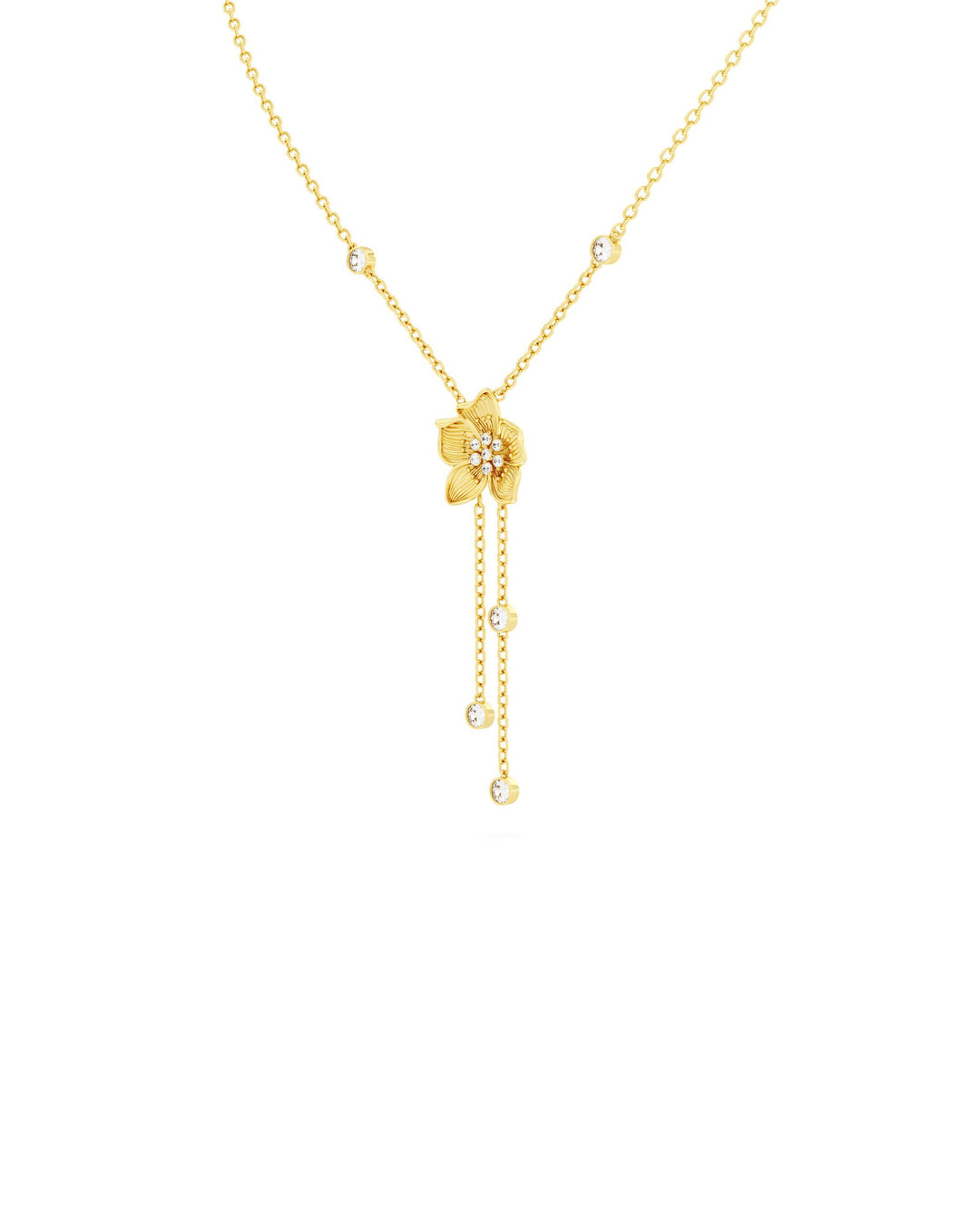 collana amaryllis placcata oro di lato