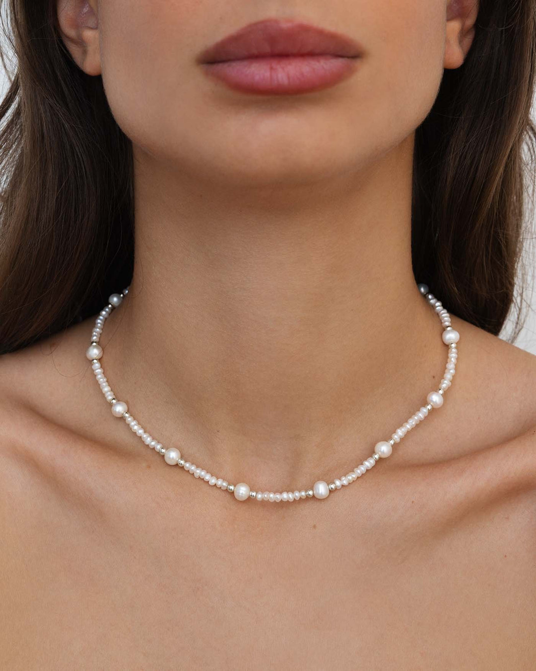collana anita argento indossata