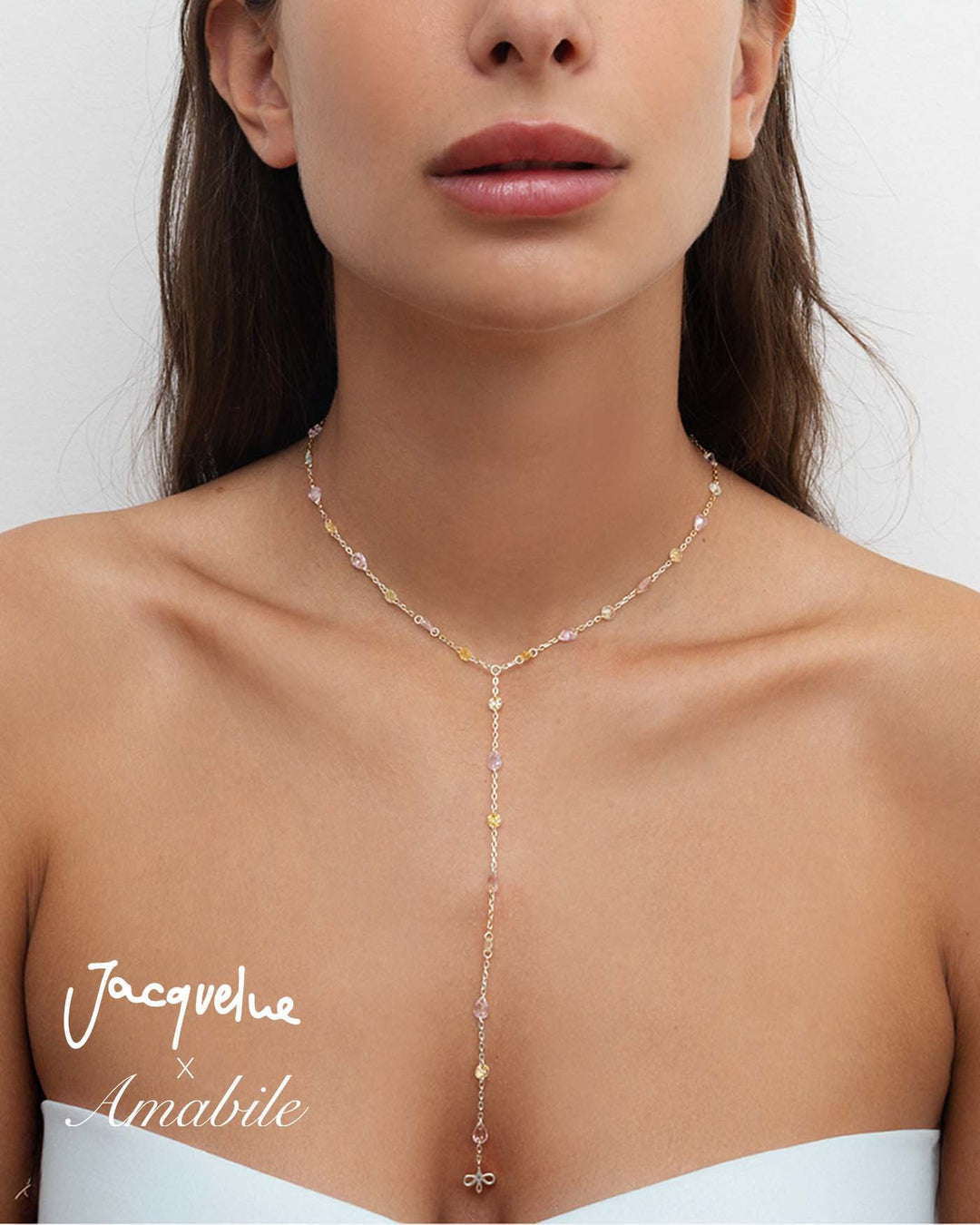 collana ascolta qui argento indossata