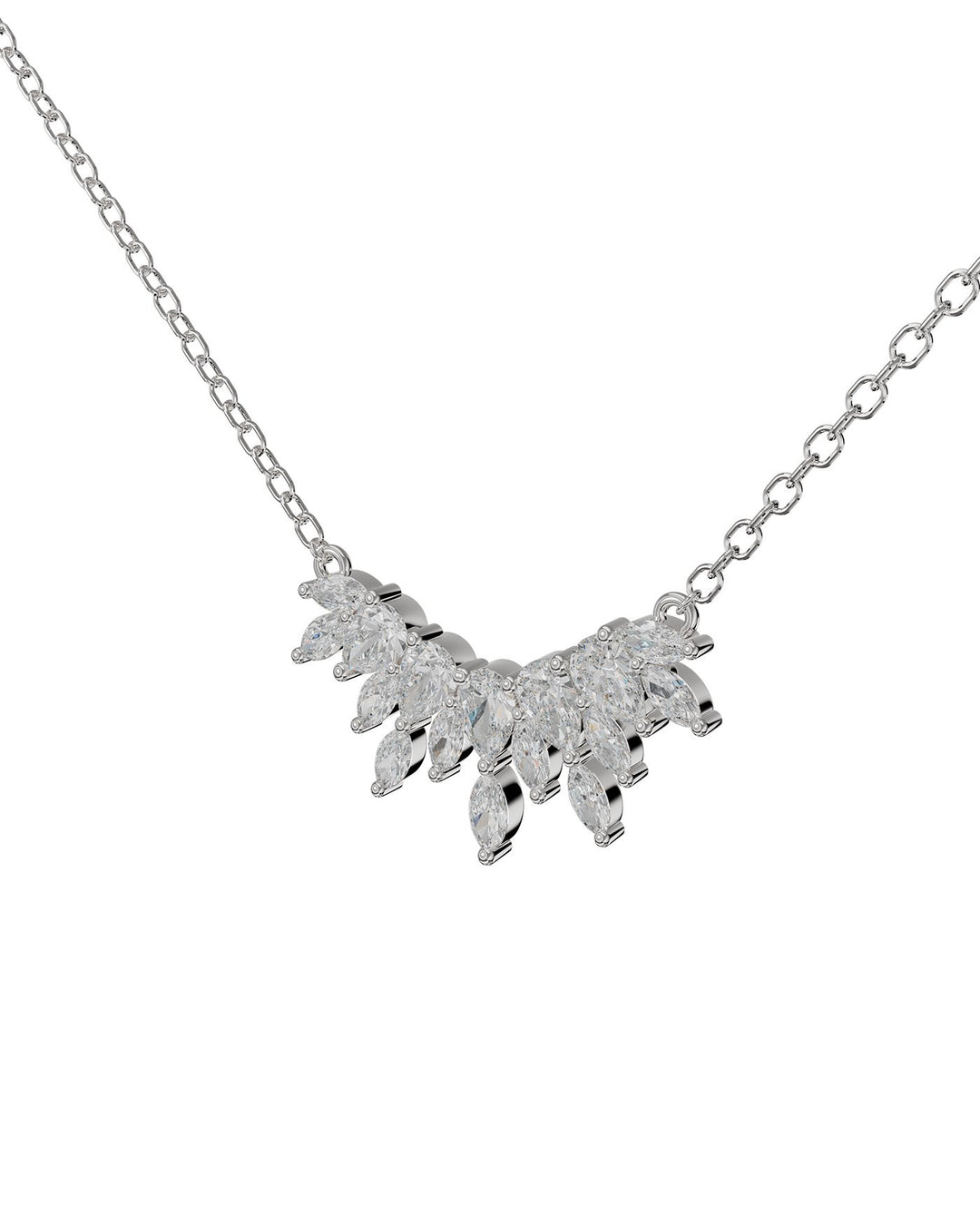 collana bouquet argento di lato