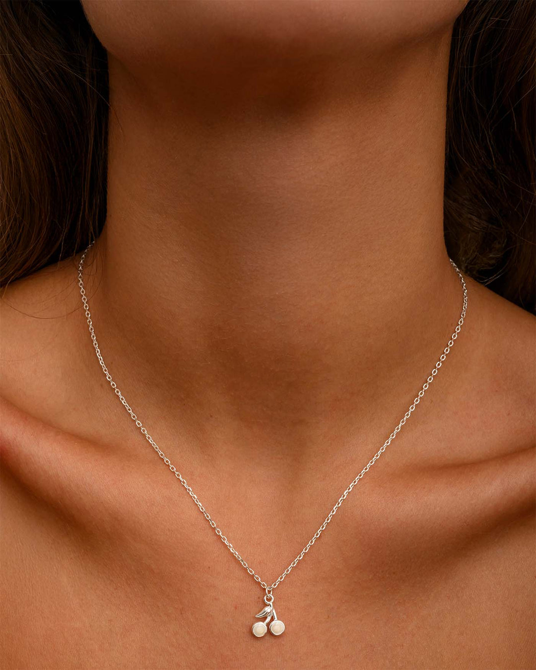 Collana con Pendente Ciliegia argento