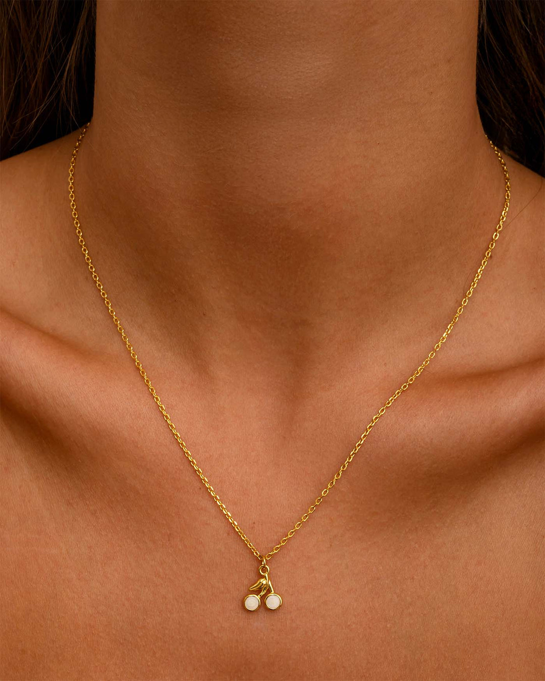 Collana con Pendente Ciliegia oro
