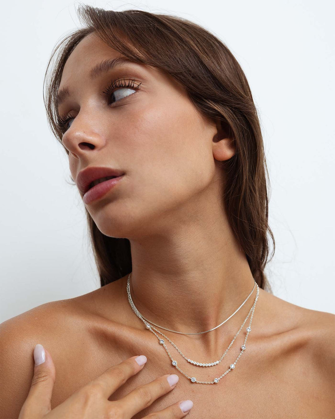 collana dea argento indossata su modella