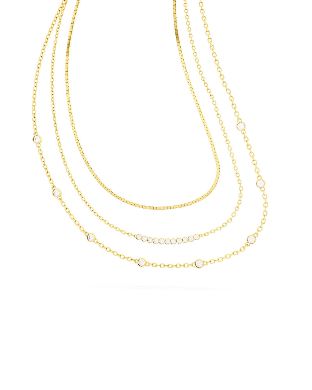 collana multifilo dea placcata oro