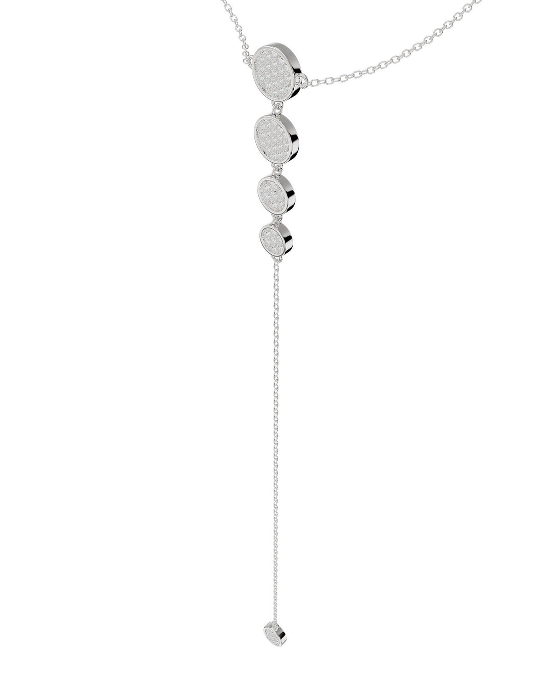 collana enchanted pavé argento di lato