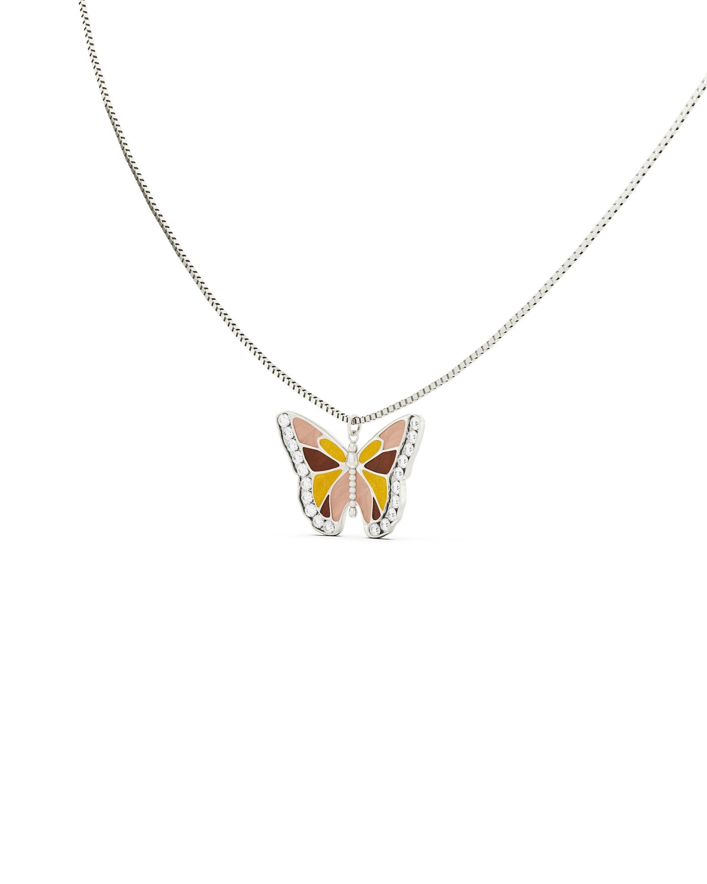 Collana con ciondolo a forma di farfalla in acciaio inox, con strass, regalo creativo e Acciaio inossidabile, colore: 4, cod. 9120201024004 Collana con ciondolo a forma di farfalla in acciaio inox, con strass, regalo creativo e Acciaio inossidabile, colore: 4, cod. 9120201024004