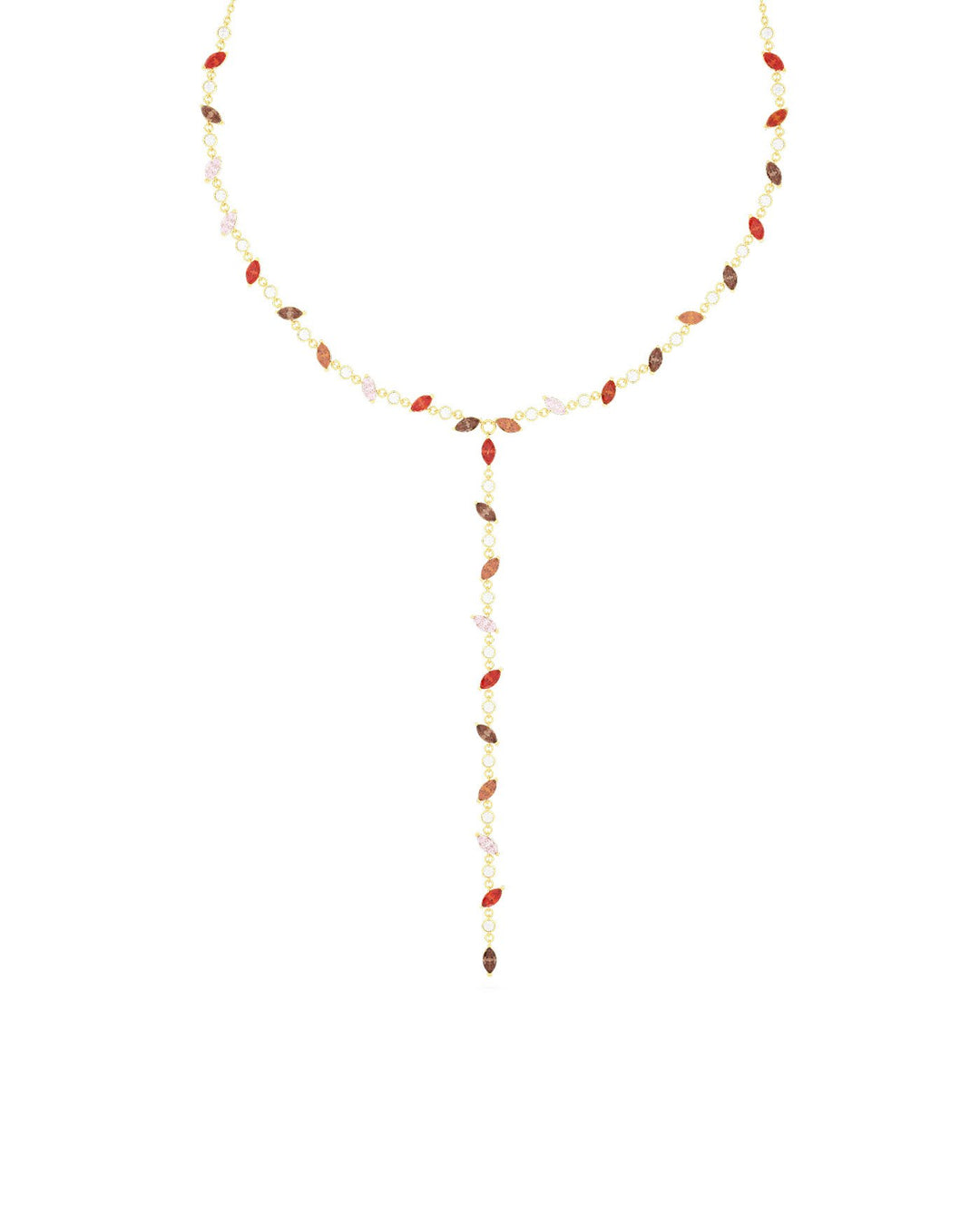 collana a y placcata oro autunnale