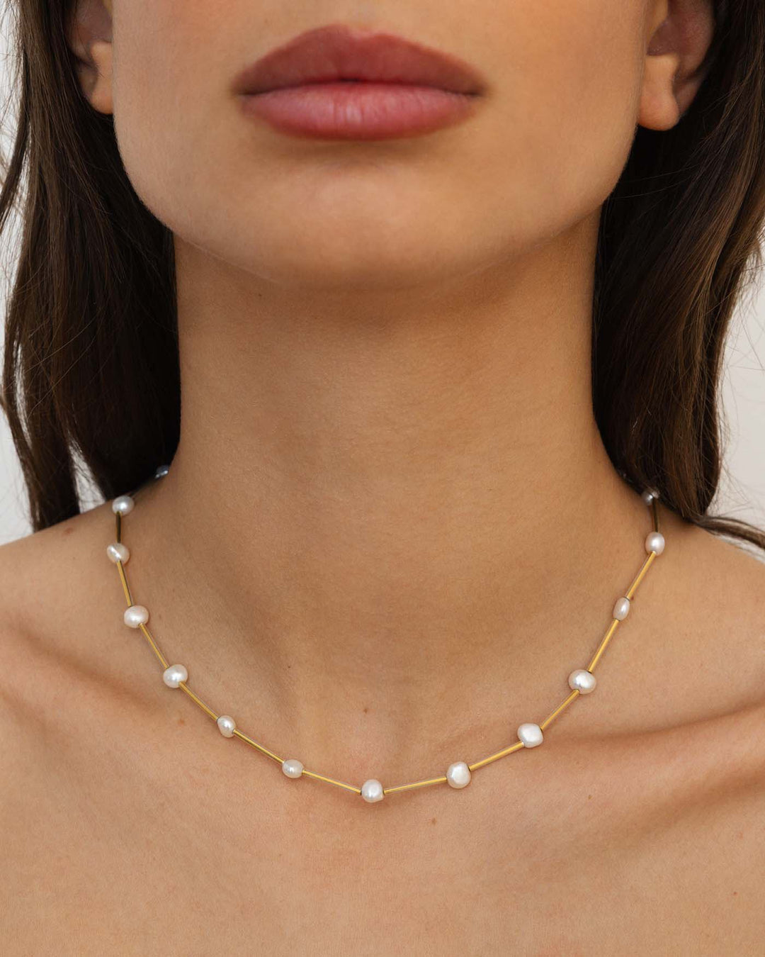 collana kelly placcata oro indossata