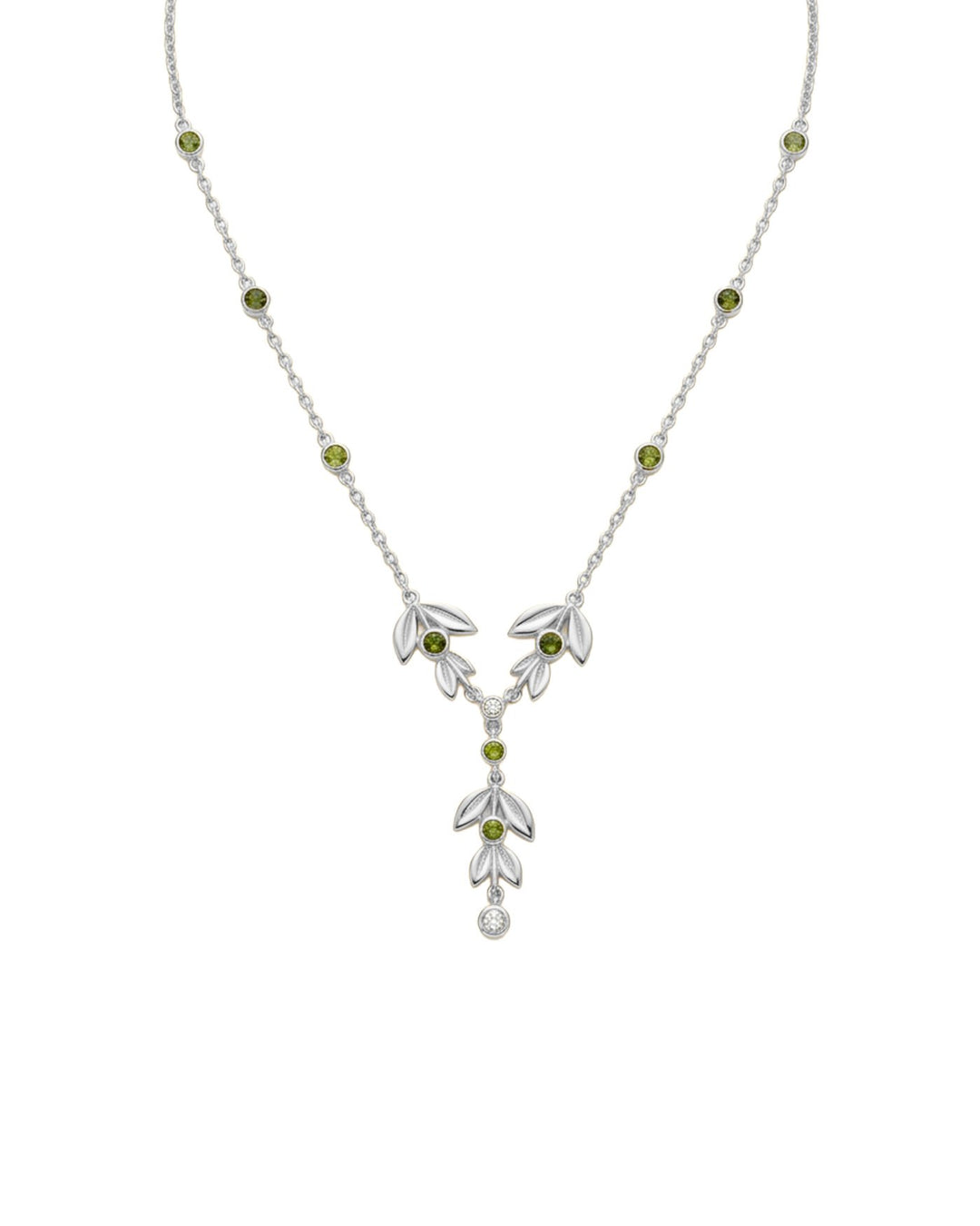 Collana Pendente Rametti di Ulivo in Argento