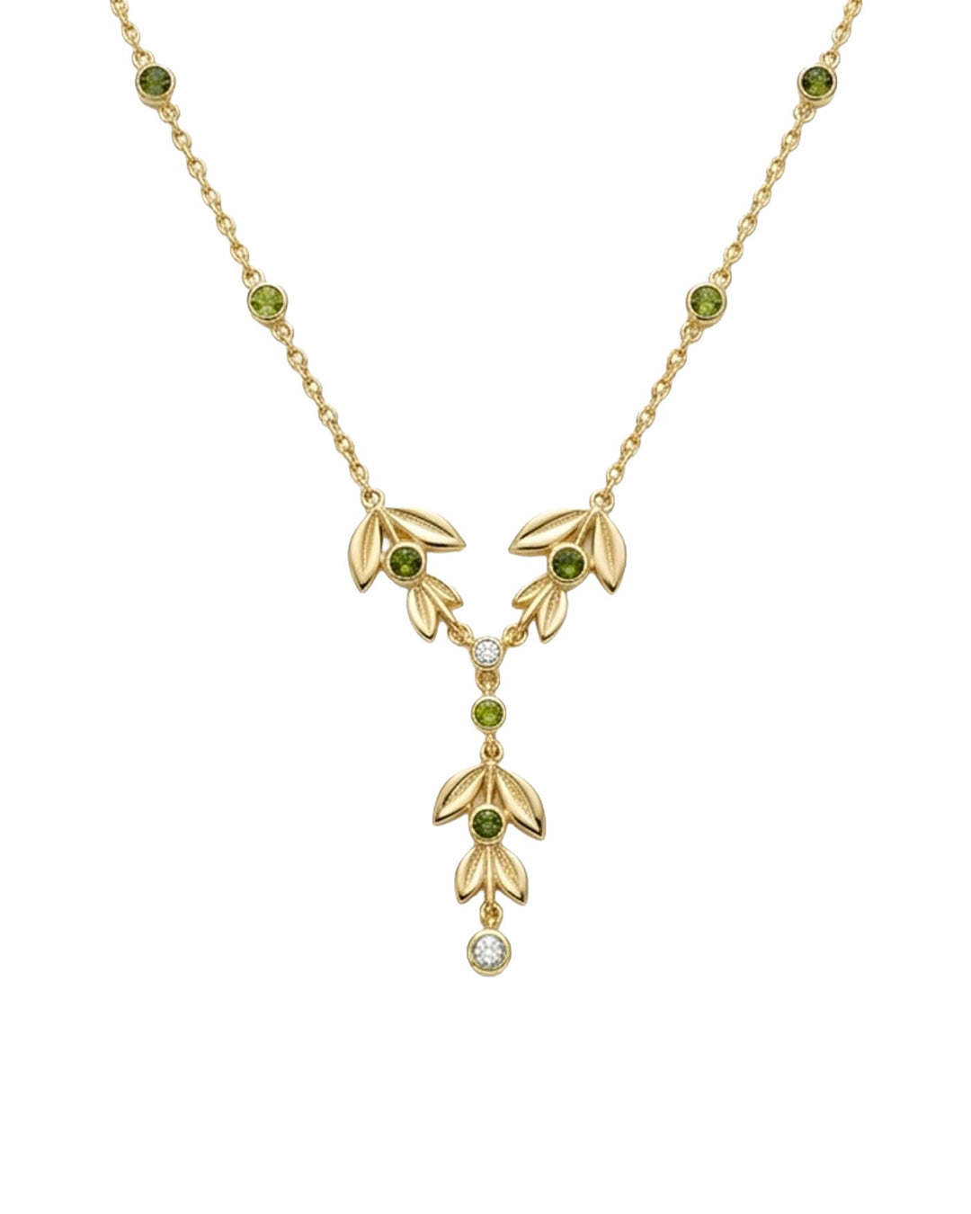 Collana Pendente Rametti di Ulivo in Argento