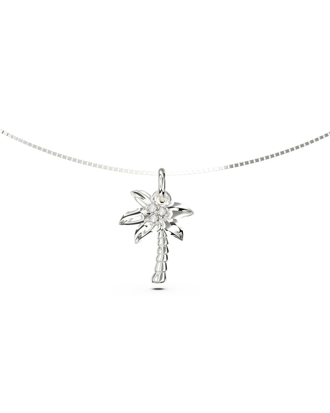 dettaglio della collana palma argento
