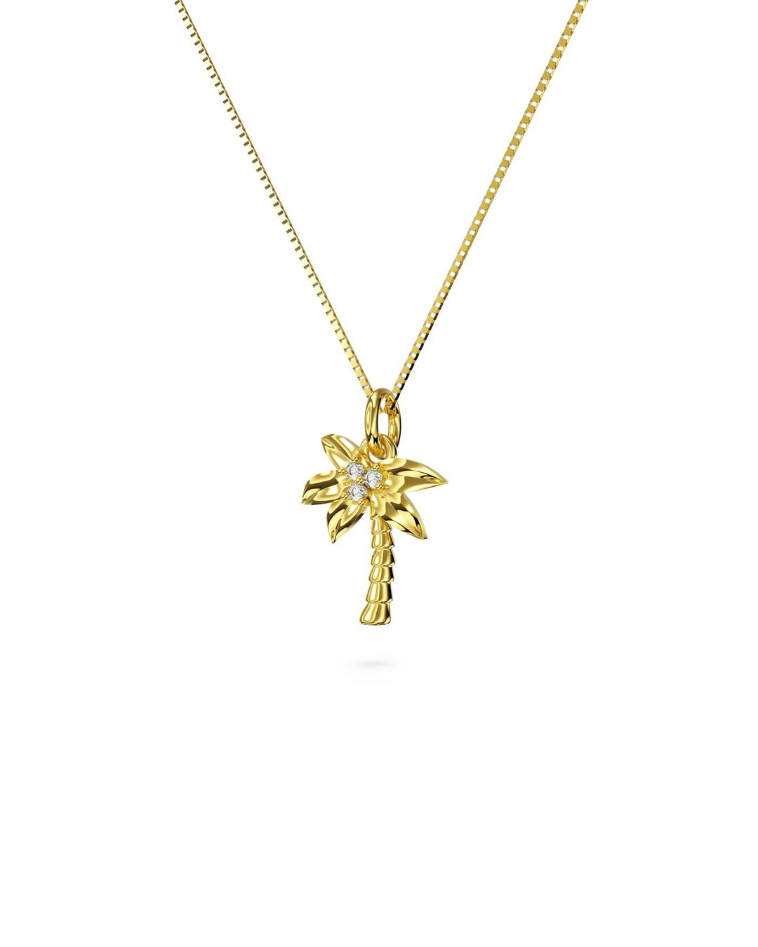 collana con palma in argento placcato oro