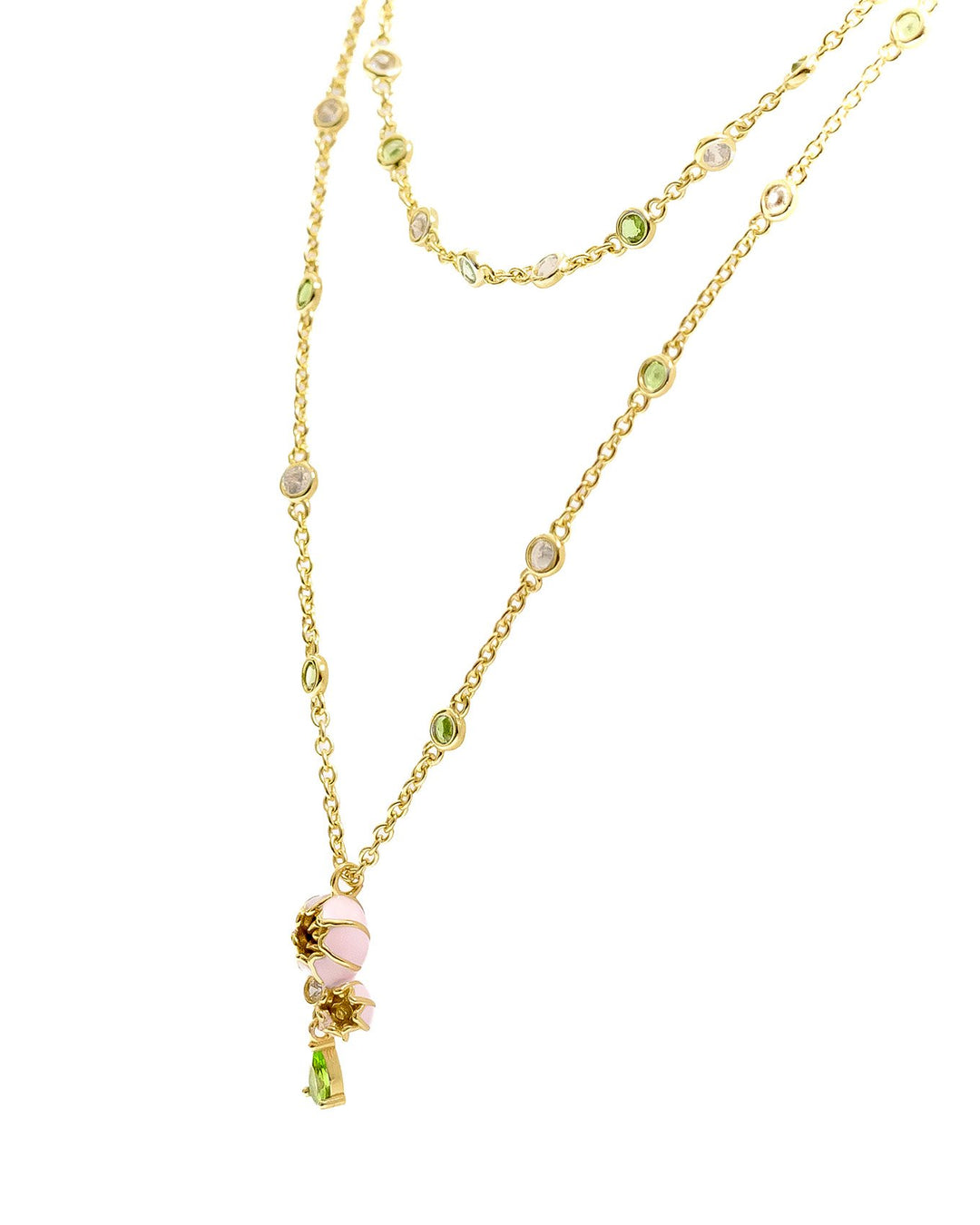 Collana Peonia Multifilo in Ottone
