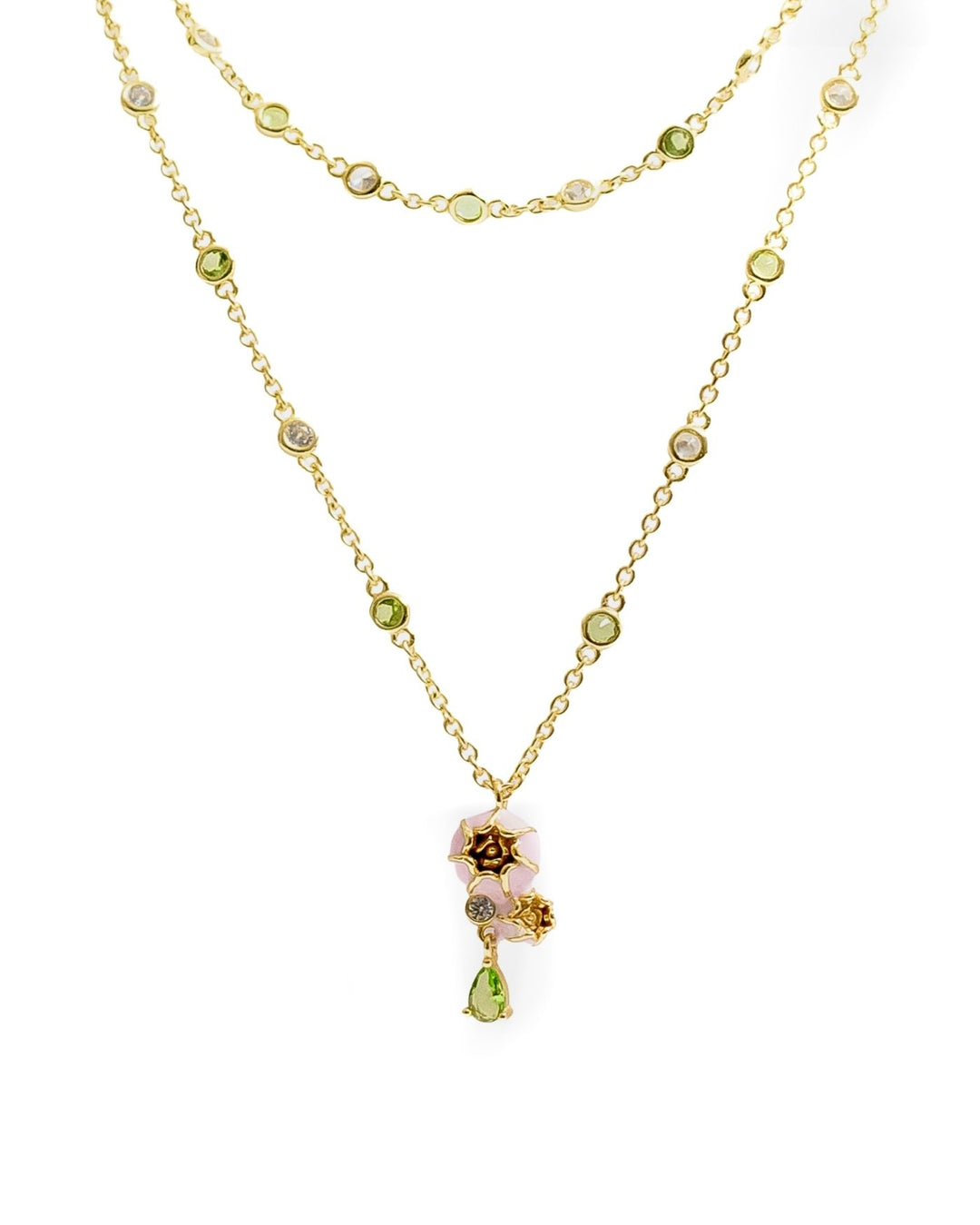 Collana Peonia Multifilo in Ottone