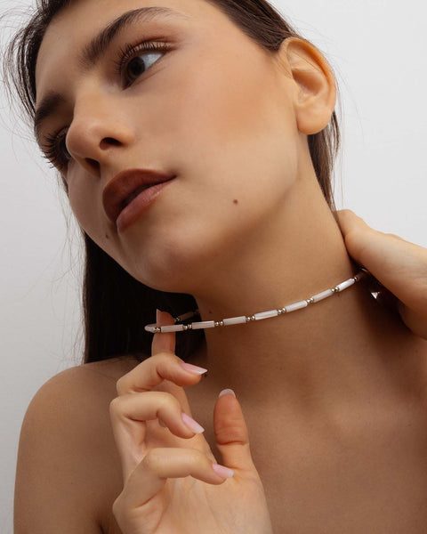Collana Donna Brosway Con Sfere In Acciaio Dorato E Perla Di Conchiglia Perfect - Verre Gioielli