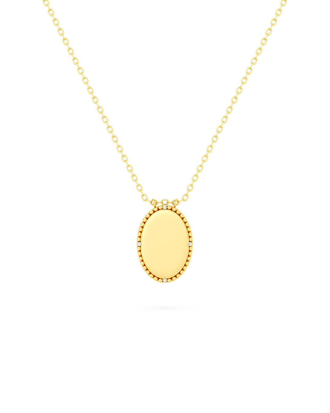 collana con pendente personalizzabile con incisione oro