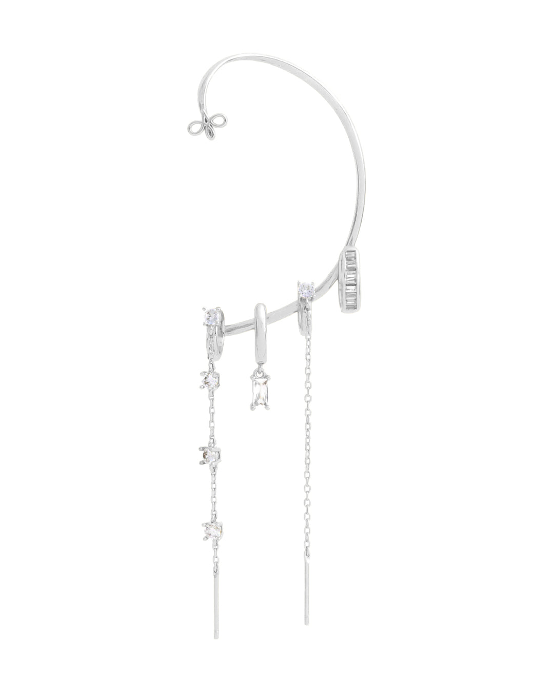 Ear Cuff con Pendenti in Argento