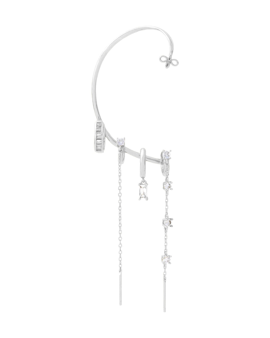 Ear Cuff con Pendenti in Argento