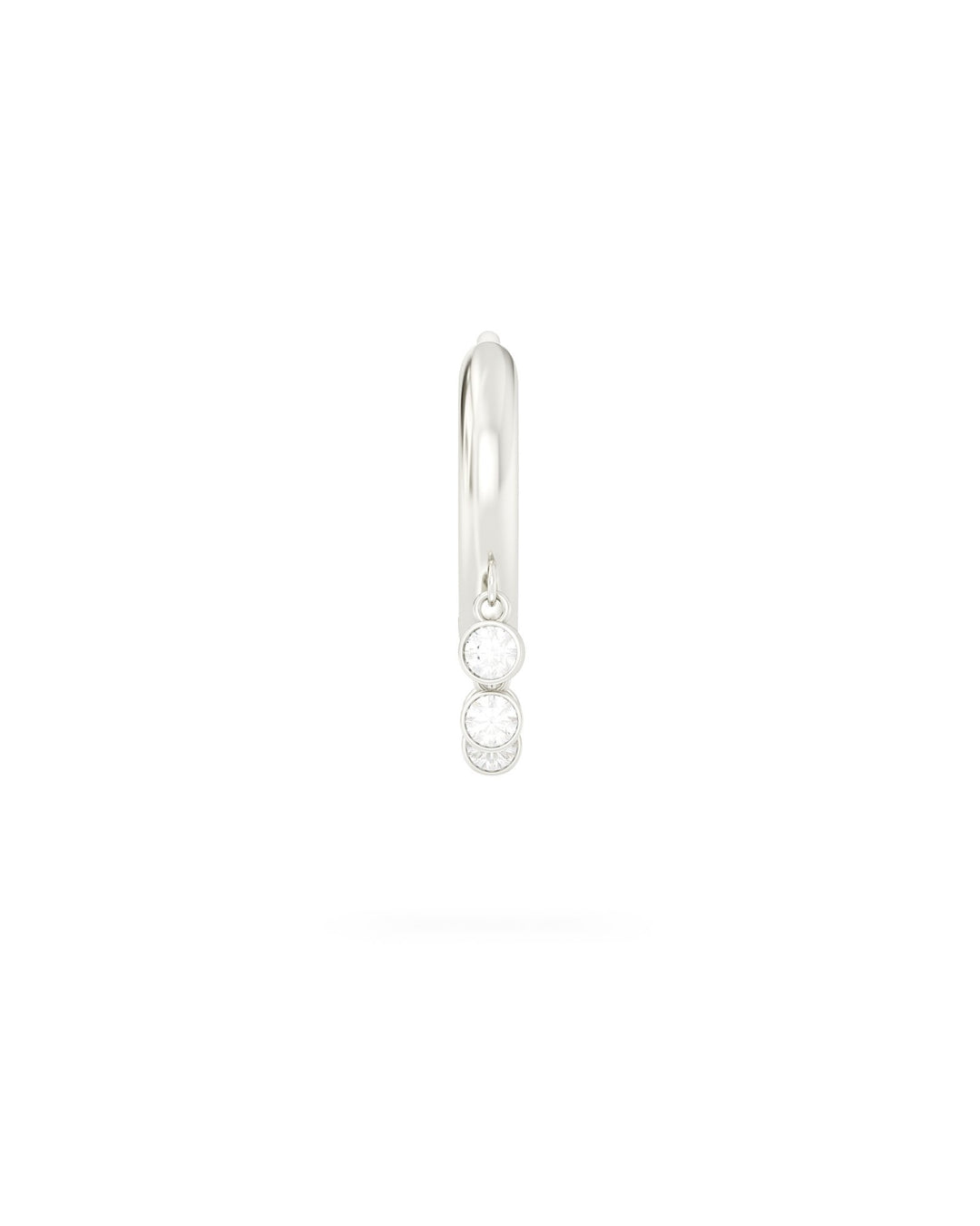 hoop brilliance argento di lato
