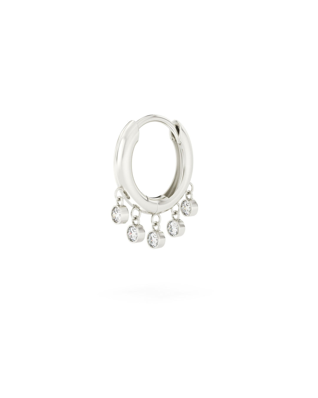 orecchino a cerchio in argento con pendenti in stile gipsy