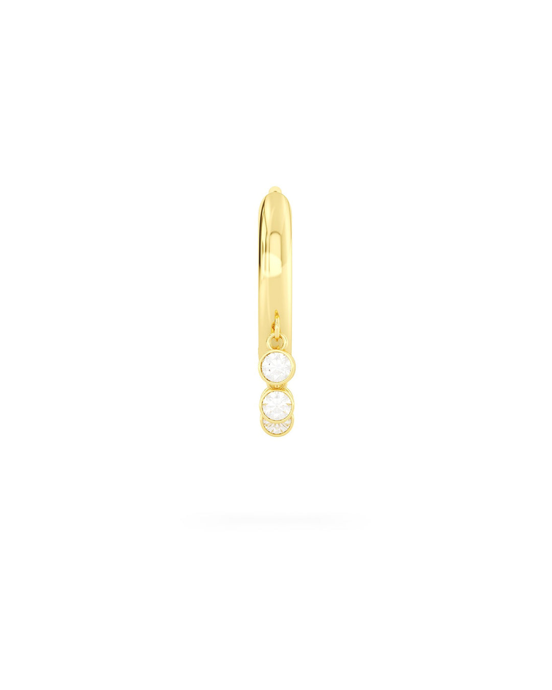 hoop brilliance placcato oro di lato