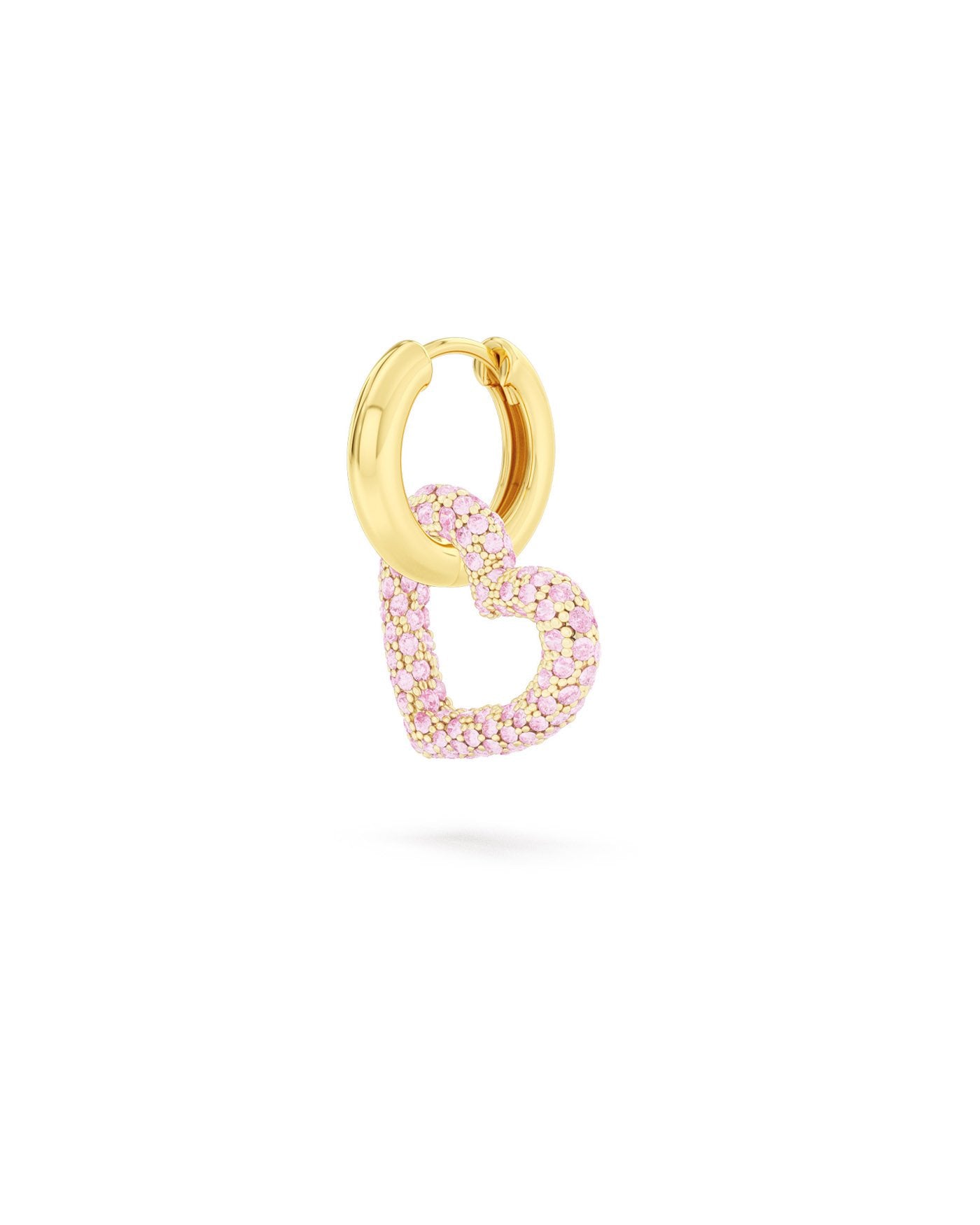 Orecchn da donna n oro banco 18 kt. a forma d Cuore tappabuch a Orecchn da donna n oro banco 18 kt. a forma d Cuore tappabuch a