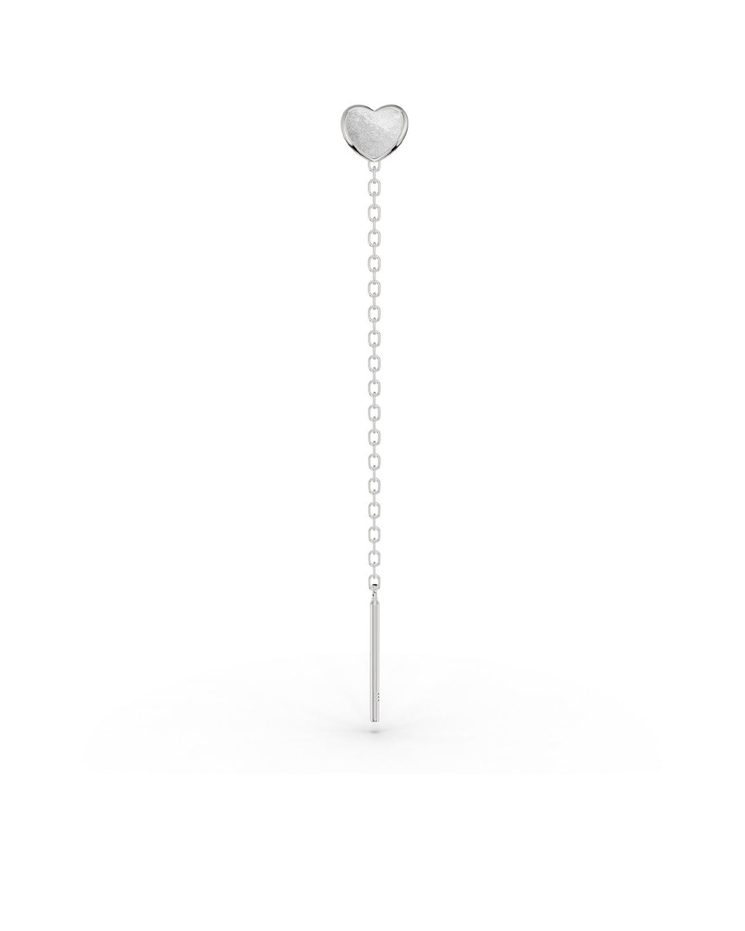 orecchino saliscendi lovli in argento con cuore bianco