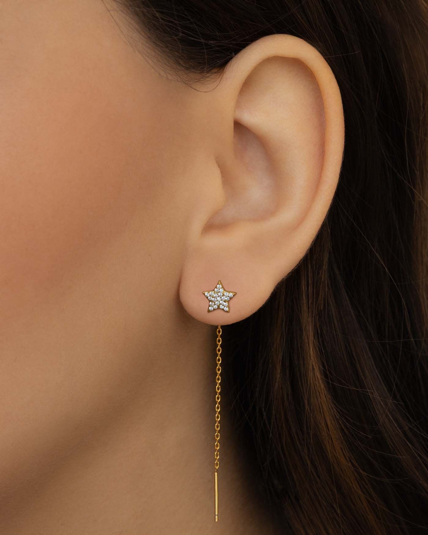 Orecchini Stella In Argento Rosa 925 Con Zirconi Blu - Tutti Gli - Foto 4