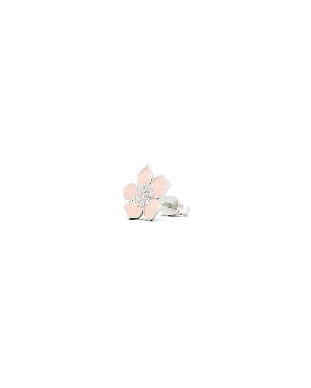 orecchino amaryllis argento di lato