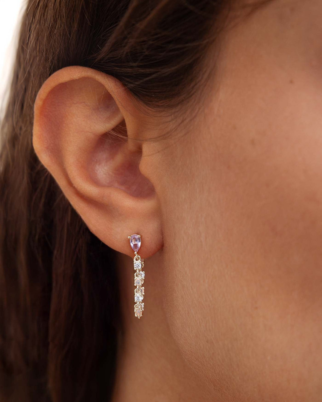 close up indossato orecchino bond fairy argento