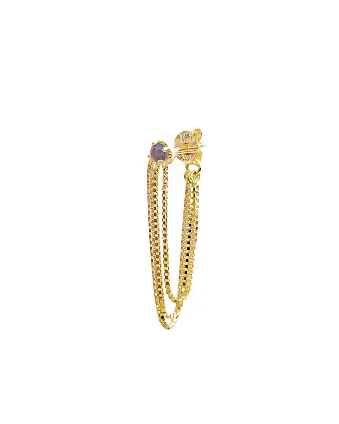 Orecchino Pendente Bond in Ottone con Tre Catene