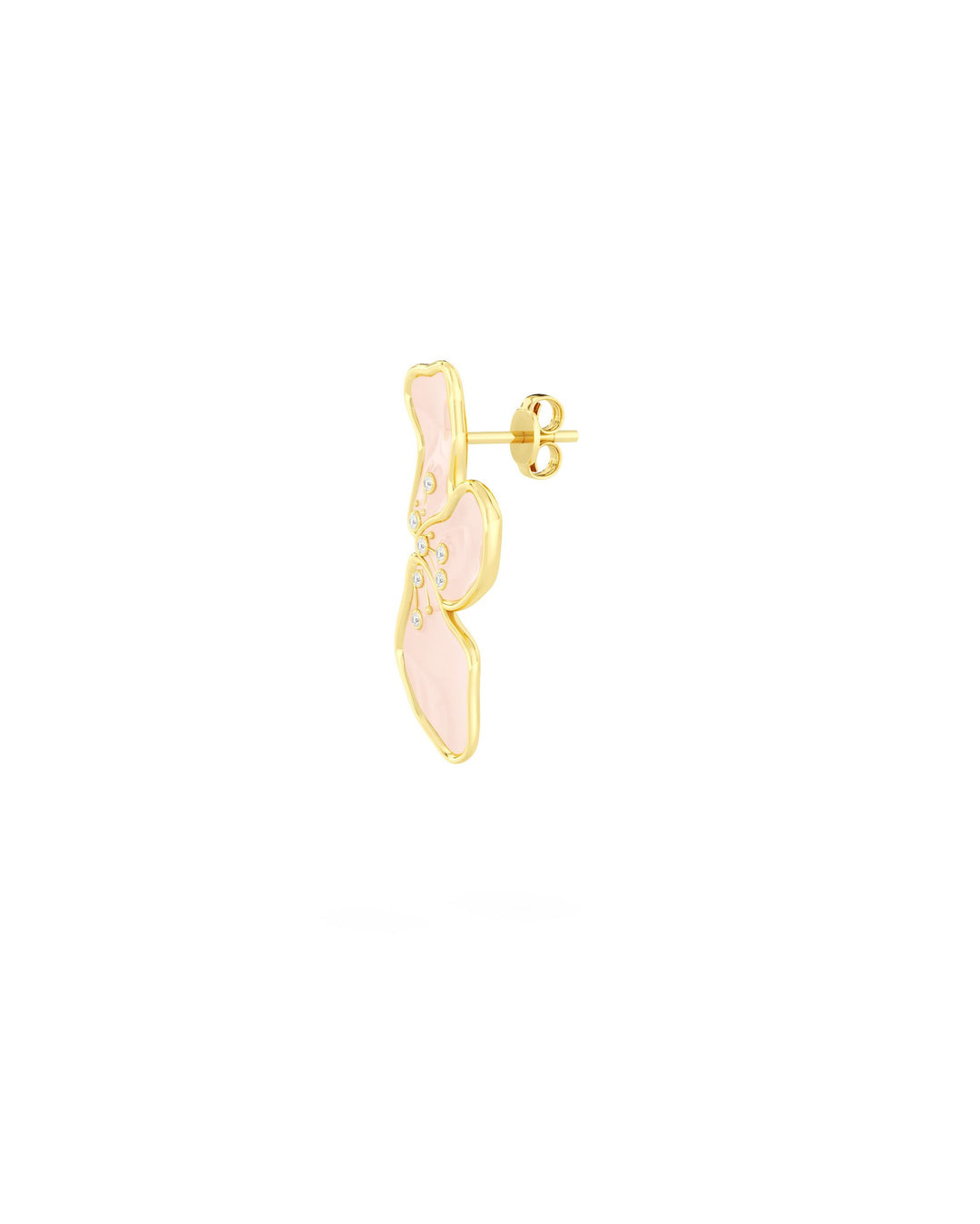 orecchino goddess placcato oro di lato