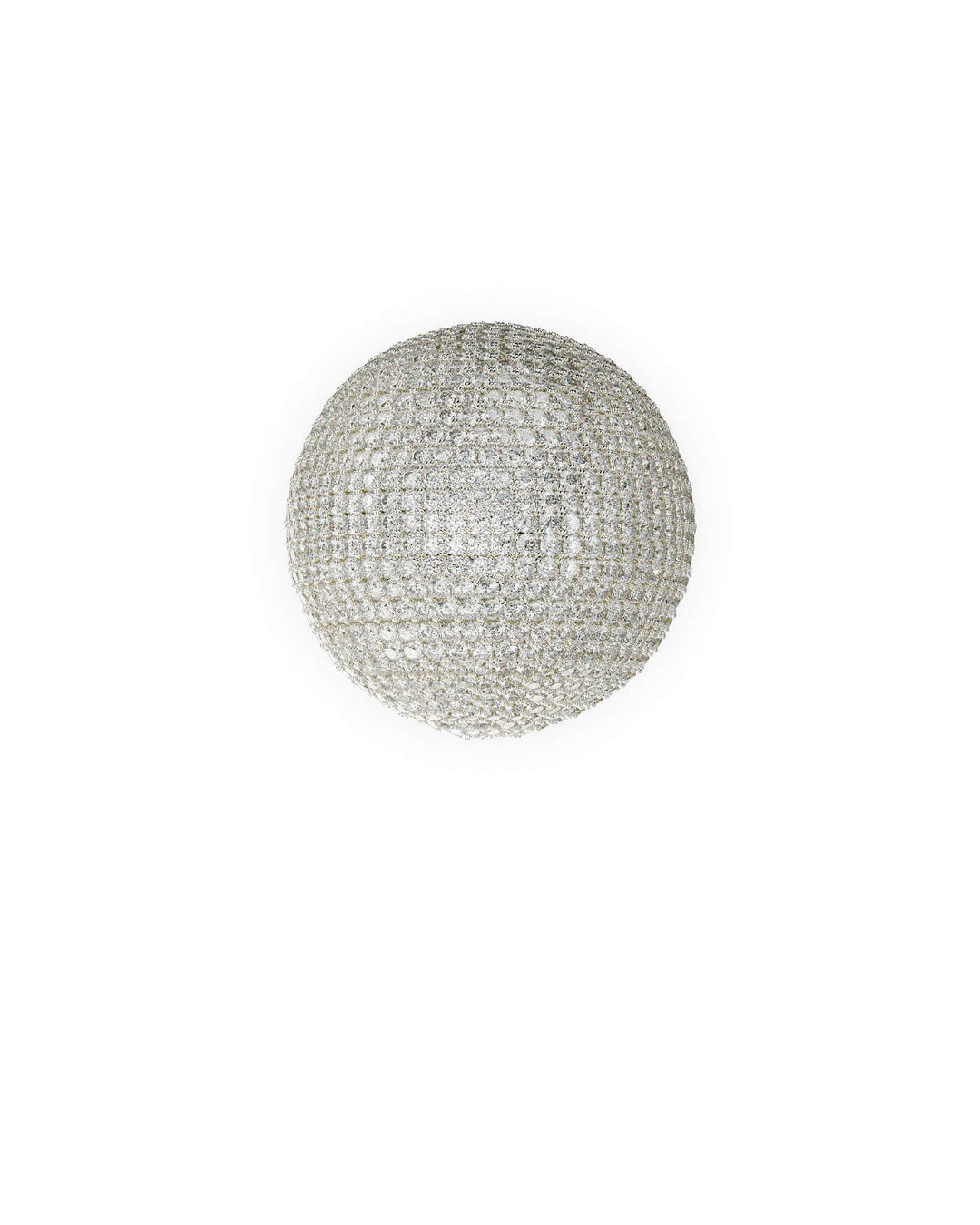 orecchino sfera pave argento frontale