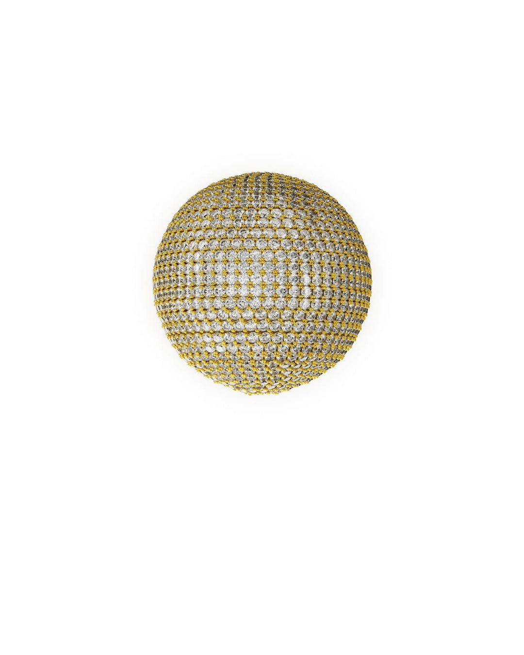 orecchino sfera pave placcato oro frontale