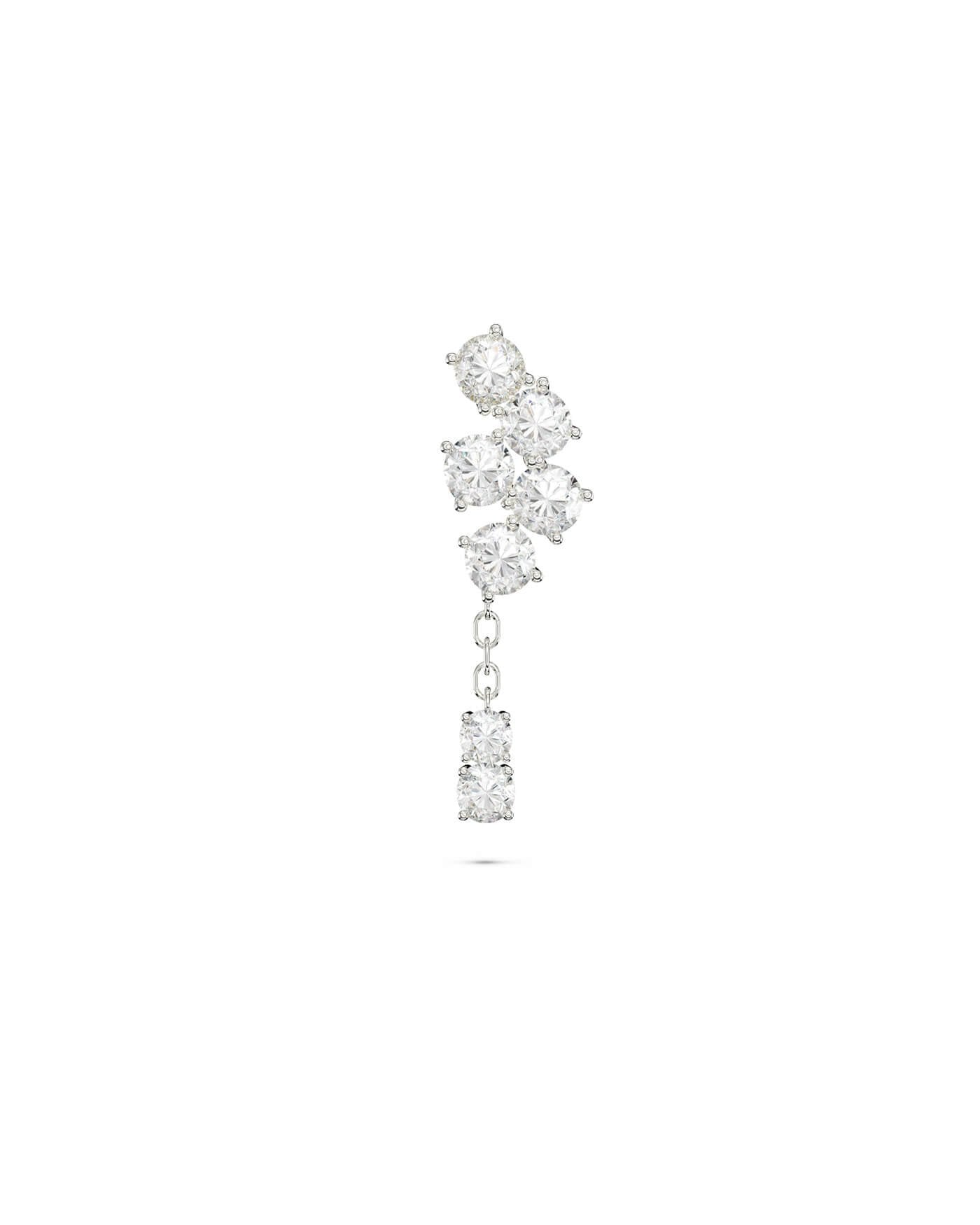 SilberDream Orecchini Doppia Perla Bianca In Argento 925 Con Zirconi, Design Elegante E Moderno, Regalo Perfetto Per Lei