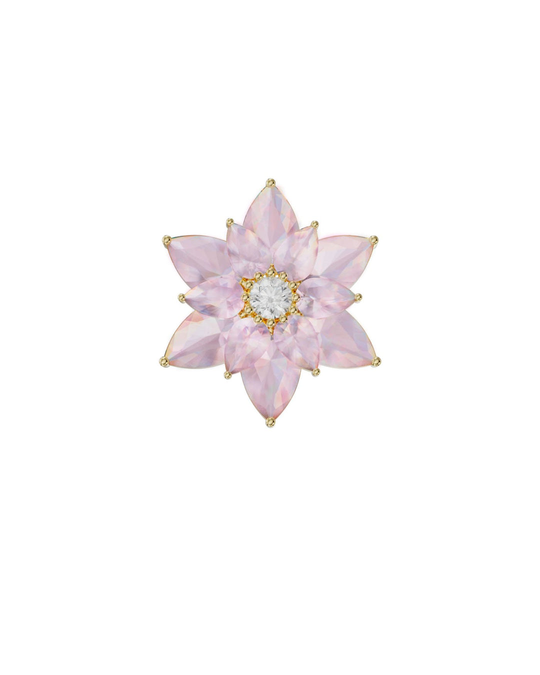 orecchino a lobo a forma di fiore di loto 