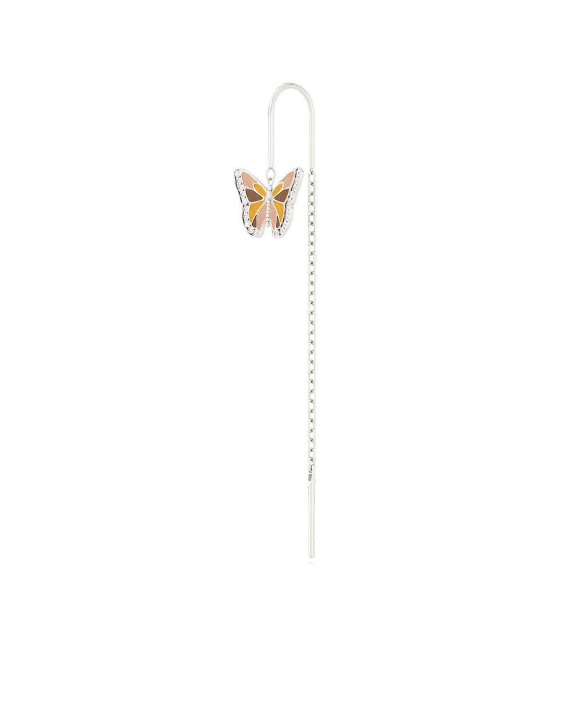 Hapour S925 - Orecchini pendenti in argento Sterling con ciondolo a forma di farfalla, a forma di libellula, con zirconi, Argento sterling